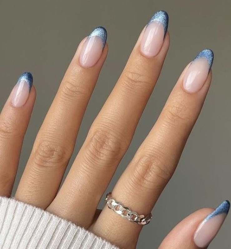 uñas gel azules